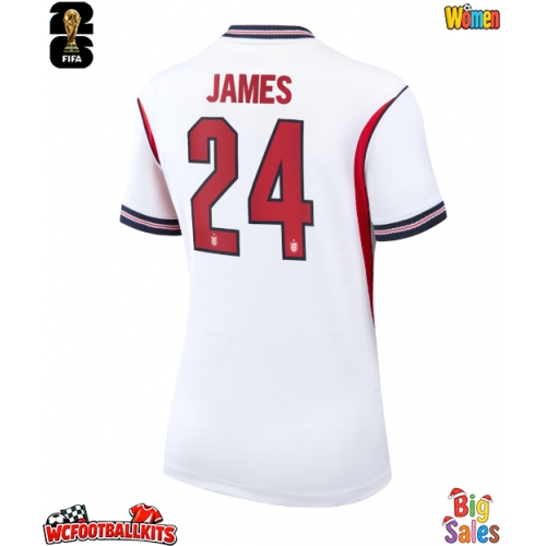 England Reece James #24 Replica Home Stadium Shirt for Women World Cup 2026 Short Sleeve